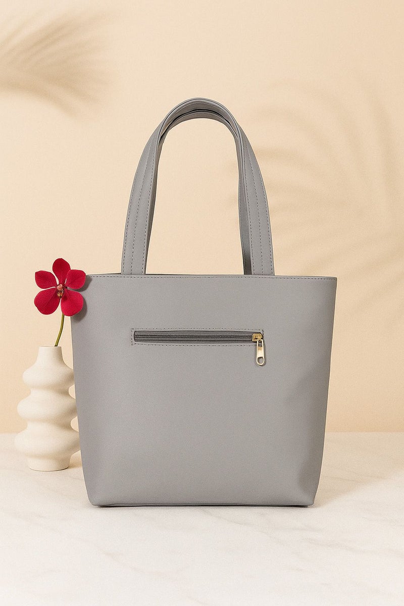 Osman Quilted Grey Handbag for Women - Image 2